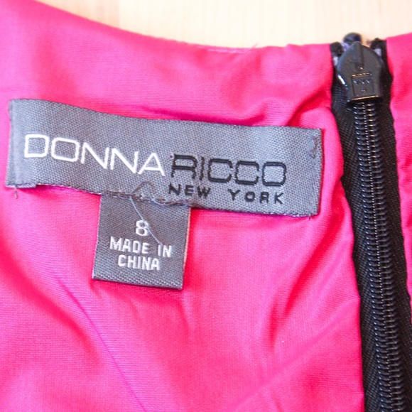 Donna Ricco New York Floral Fit & Flare Dress | Size 8 | Pink Blue Orange - Picture 12 of 14